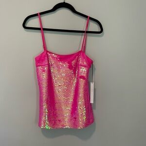 NEW WITH TAGS never worn Susana Monaco sequin top with adjustable straps!